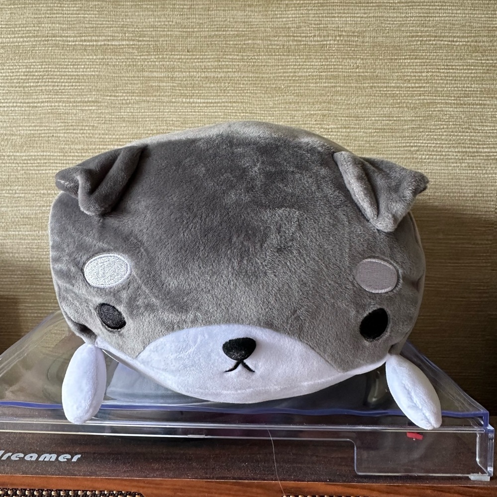 Yamani Gray Schnauzer Dog Soft Loaf Plush